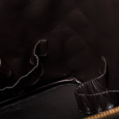 Chanel Lambskin Quilted Cosmetic Vanity Bag Brown 10 of 16