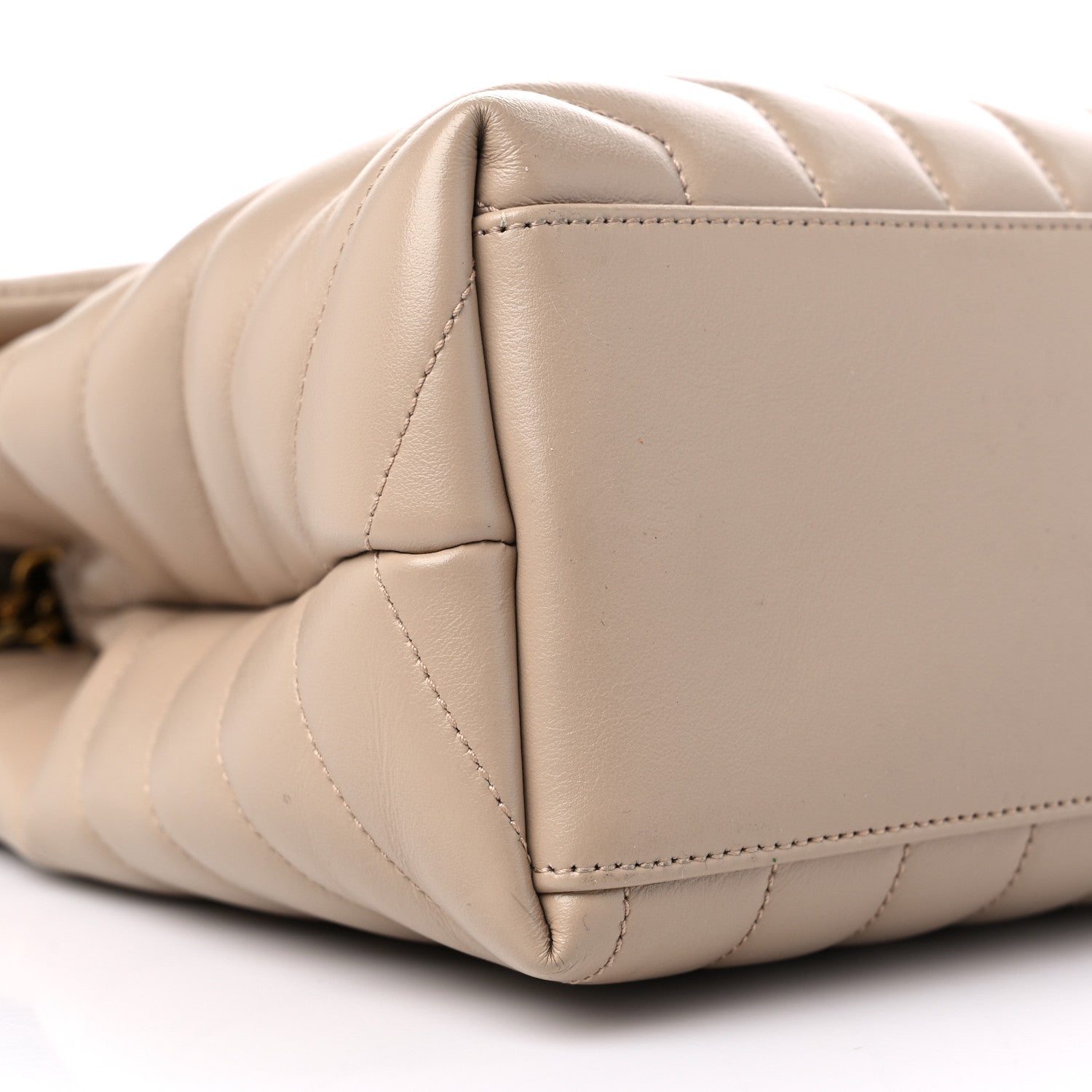 Saint Laurent Calfskin Y Quilted Monogram Medium Loulou Chain Satchel Dark Beige 9 of 15