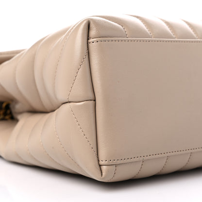 Saint Laurent Calfskin Y Quilted Monogram Medium Loulou Chain Satchel Dark Beige 9 of 15