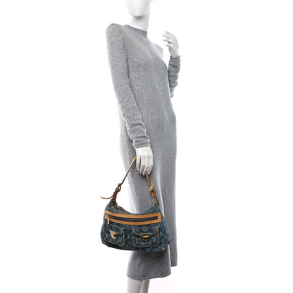 Louis Vuitton Monogram Denim Baggy PM Blue 2 of 9