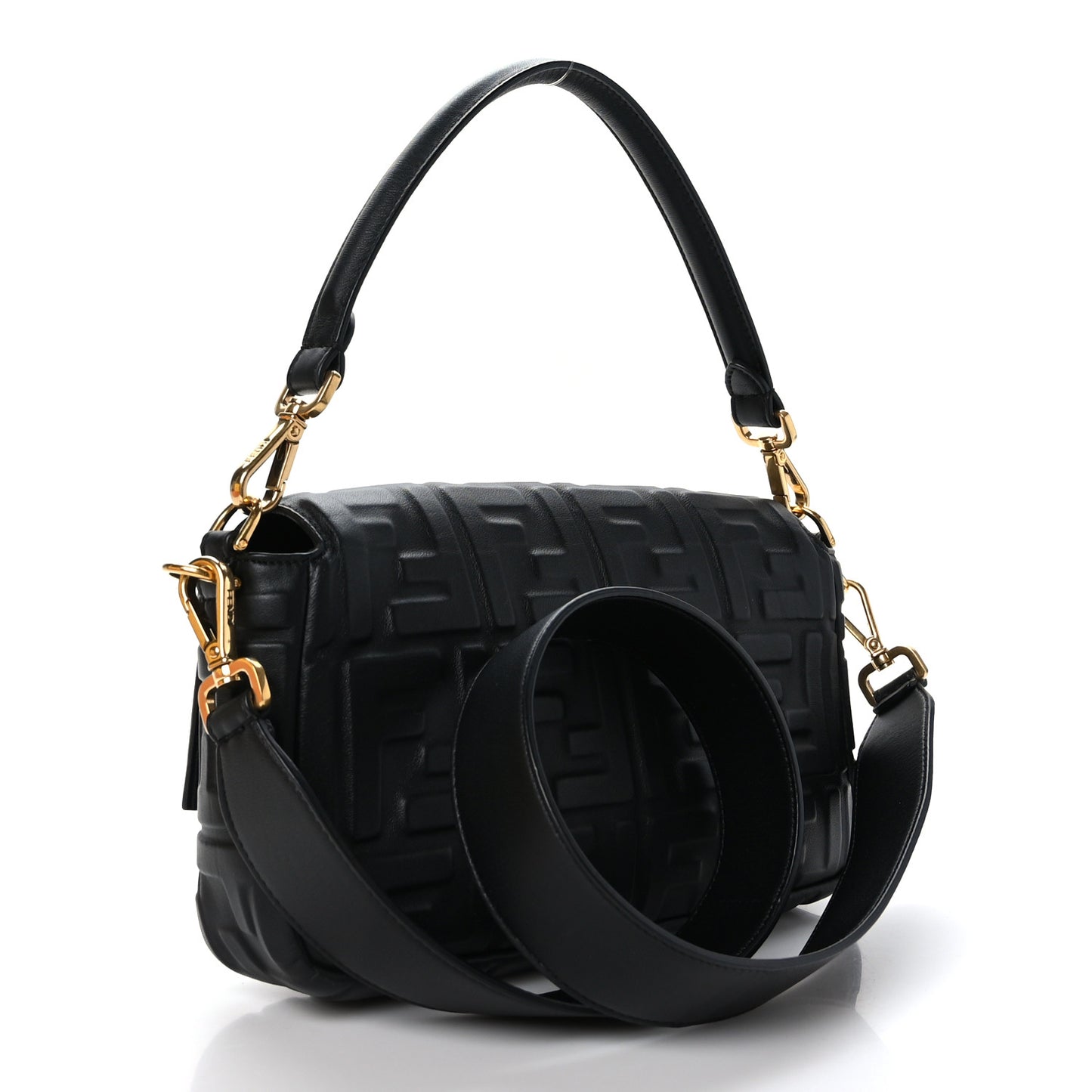Nappa FF 1974 Embossed Baguette Black