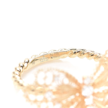 Gucci 18K Yellow Gold Diamond Butterfly Ring 56 7.5 4 of 5