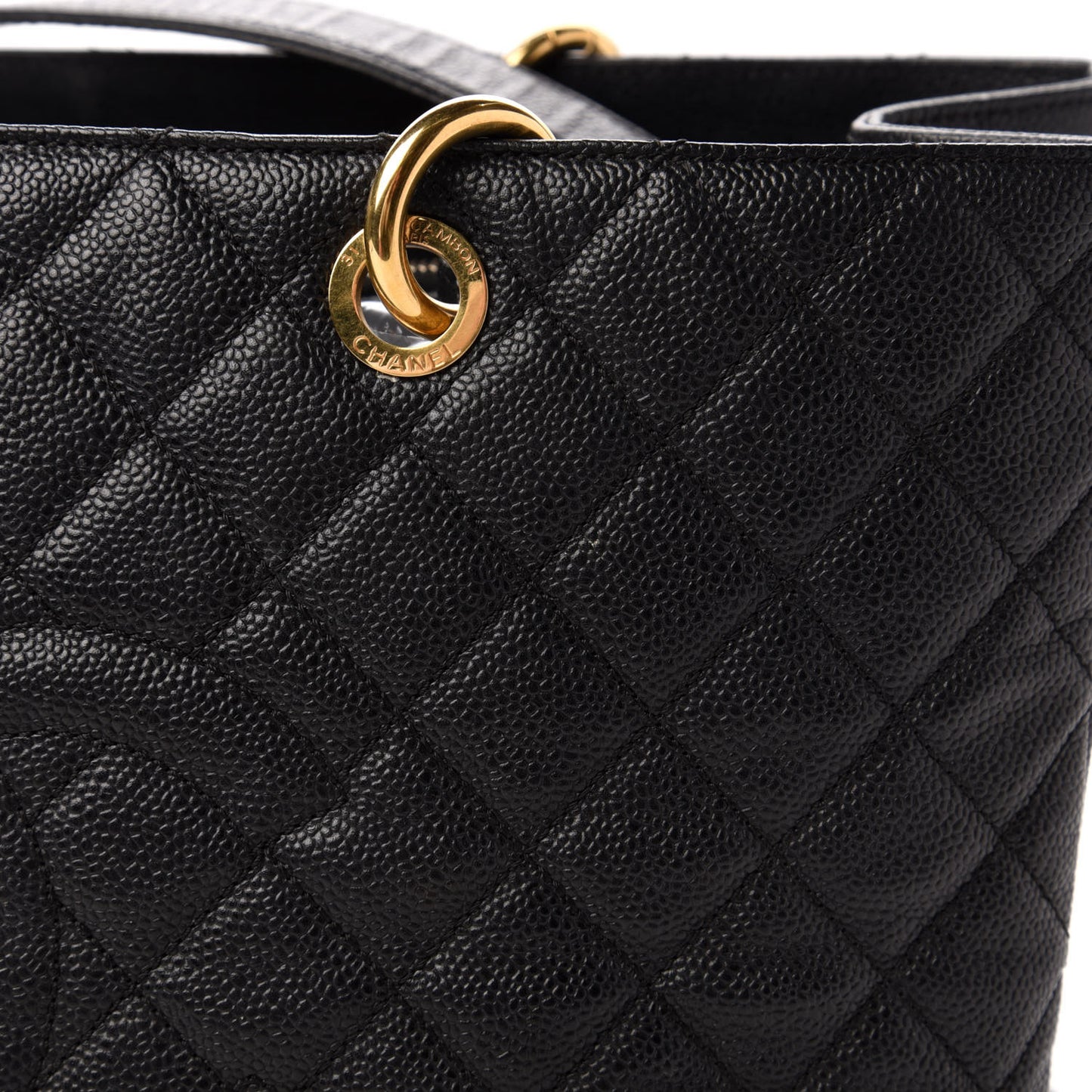 Caviar Quilted XL Grand Shopping Tote GST Black