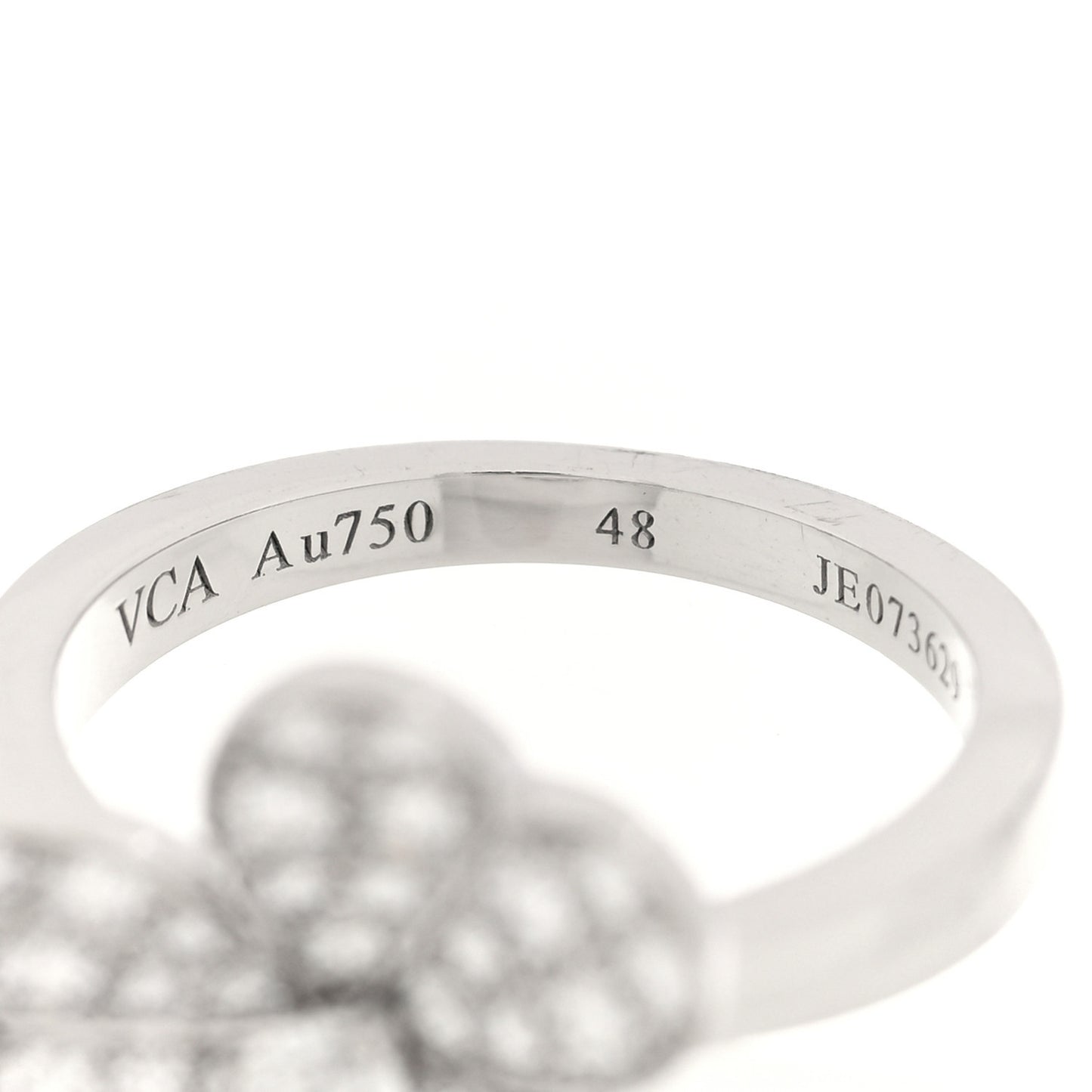 18K White Gold Diamond Small Frivole Ring 48 4.5