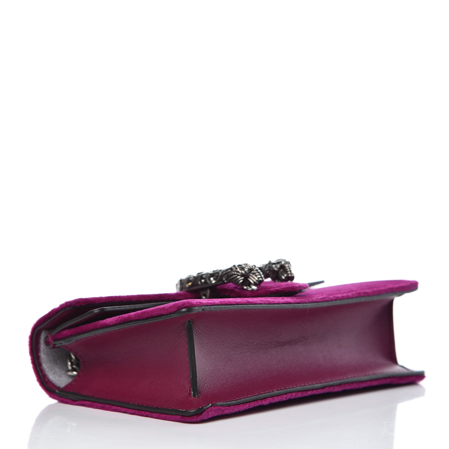 Velvet Super Mini Dionysus Shoulder Bag Fuchsia Violet Cyclamen