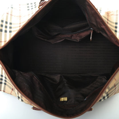Burberry Haymarket Check Duffle Bag Brown 4 of 4