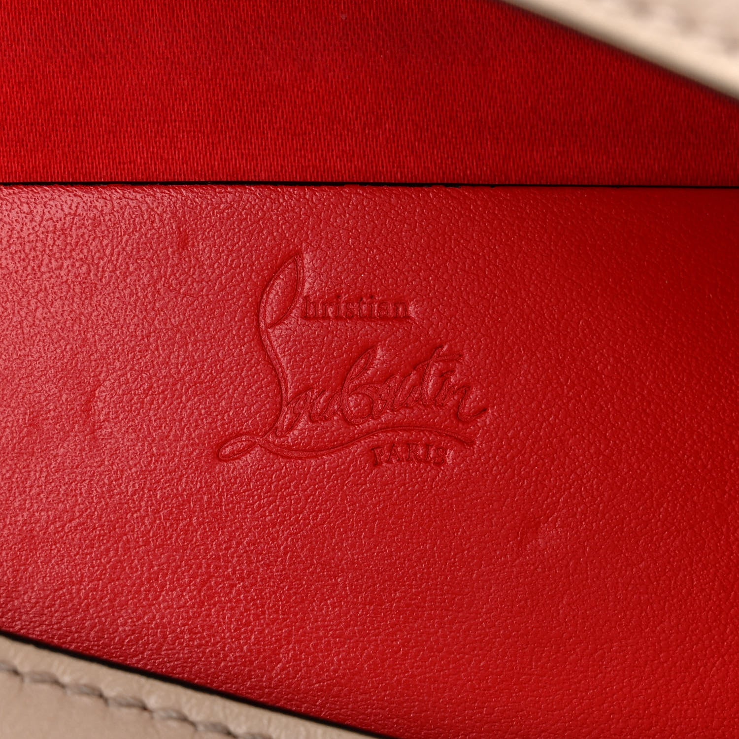 Christian Louboutin Grained Calfskin Carasky Shoulder Bag Feve 6 of 14