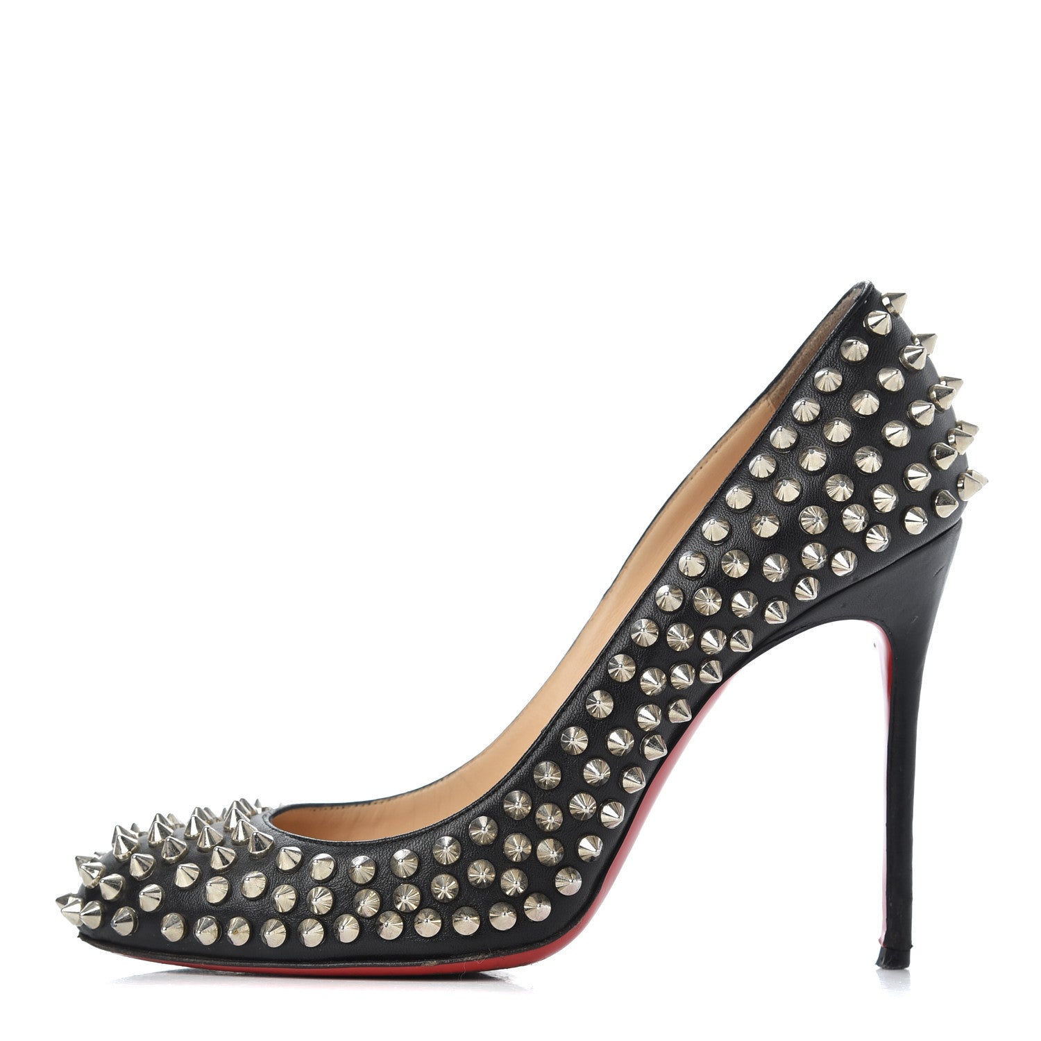 Christian Louboutin Nappa Fifi Spikes 100 Pumps 38.5 Black 1 of 18