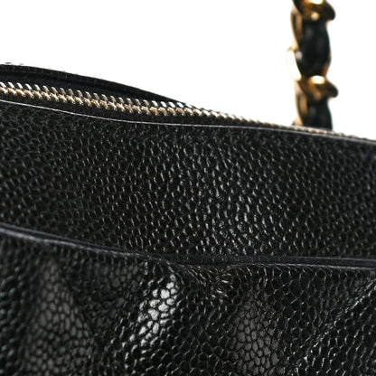 Chanel Caviar Chevron Quilted Camera Case Black 13 of 13