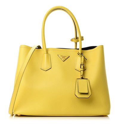 Prada Saffiano Cuir Medium Double Bag Girasole 1 of 10