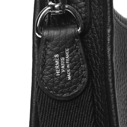 Hermes Taurillon Clemence Evelyne TPM Black 8 of 9
