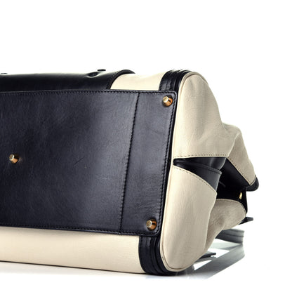 Chloe Sheepskin Calfskin Large Alice Satchel Husky White 10 of 10