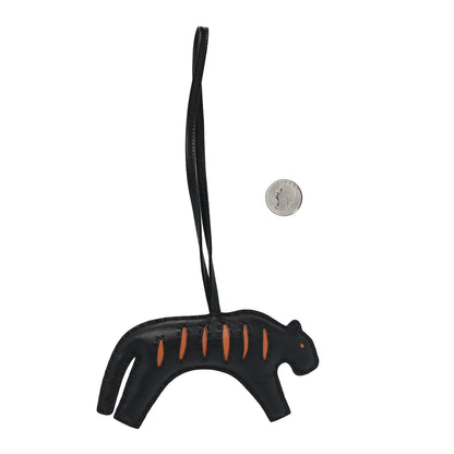 Hermes Milo Lambskin Rooroo Bag Charm Black Gold 2 of 4