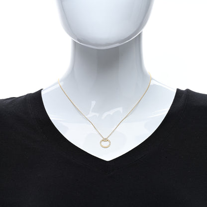 Tiffany 18K Yellow Gold Diamond T Baguette Pave Pendant Necklace 3 of 5