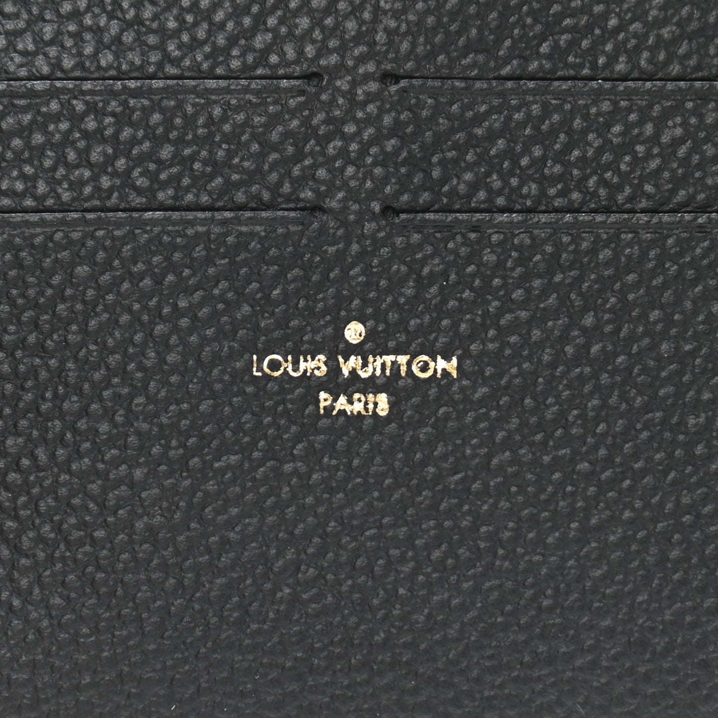Calfskin Felicie Chain Wallet Card Holder Insert Black