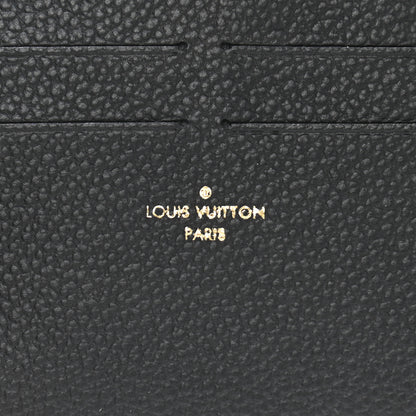 Louis Vuitton Calfskin Felicie Chain Wallet Card Holder Insert Black 6 of 6
