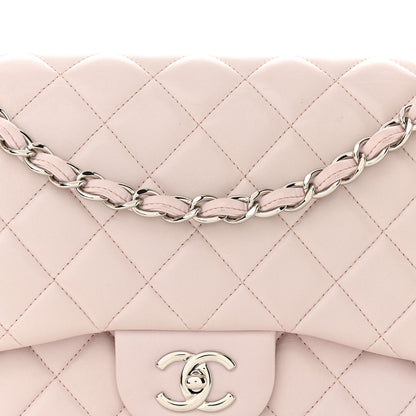 Chanel Lambskin Quilted Jumbo Double Flap Light Pink 8 of 18