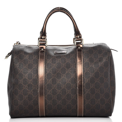 Gucci Metallic Monogram GG Plus Boston Tote Bronze 1 of 12
