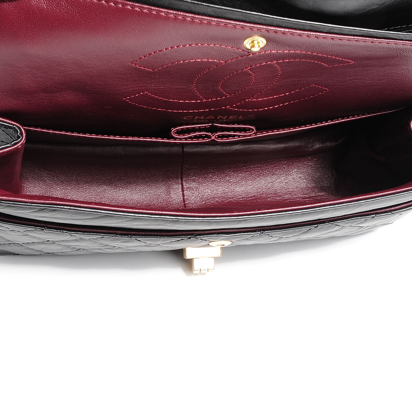 Aged Calfskin Quilted 2.55 Reissue 226 Flap Black