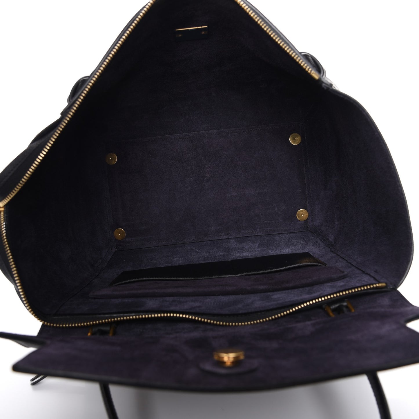 Drummed Calfskin Small Belt Bag Black