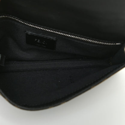 Fendi Fabric Jacquard Canvas Vitello Grace Pequin FF 1974 Baguette Belt Pouch Tobacco Moro Grezzo Sand 7 of 12