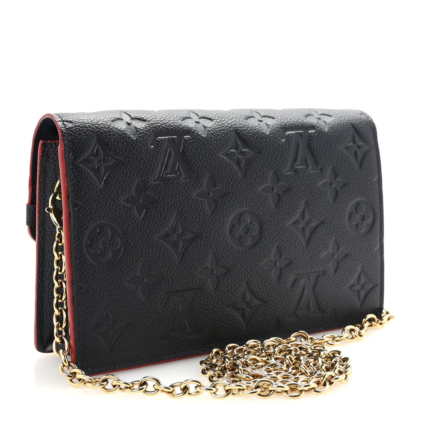 Empreinte Vavin Chain Wallet Marine Rouge