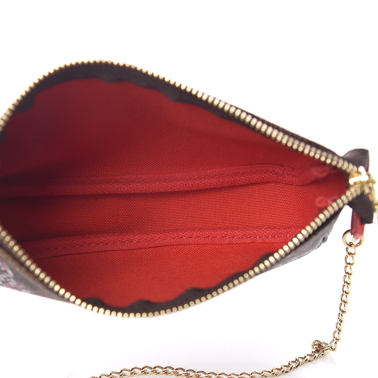 Louis Vuitton Damier Ebene 2019 Christmas Animation Mini Pochette Accessories Red 5 of 10