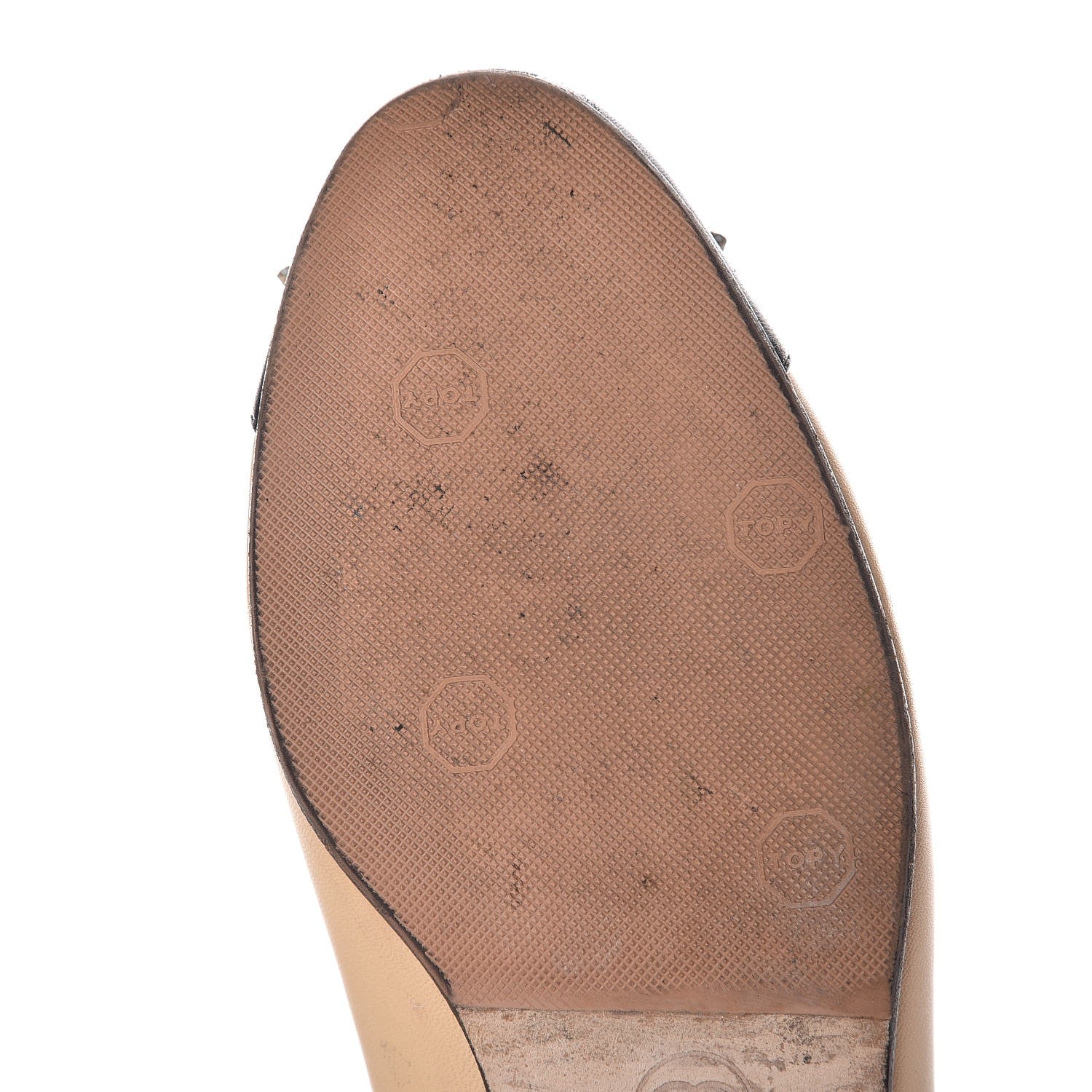 Chanel Lambskin Cap Toe Ballerina Flats 36 Beige Black 13 of 14