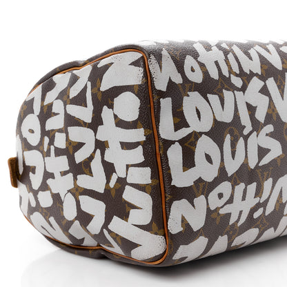 Louis Vuitton Monogram Graffiti Speedy 30 Silver 10 of 18