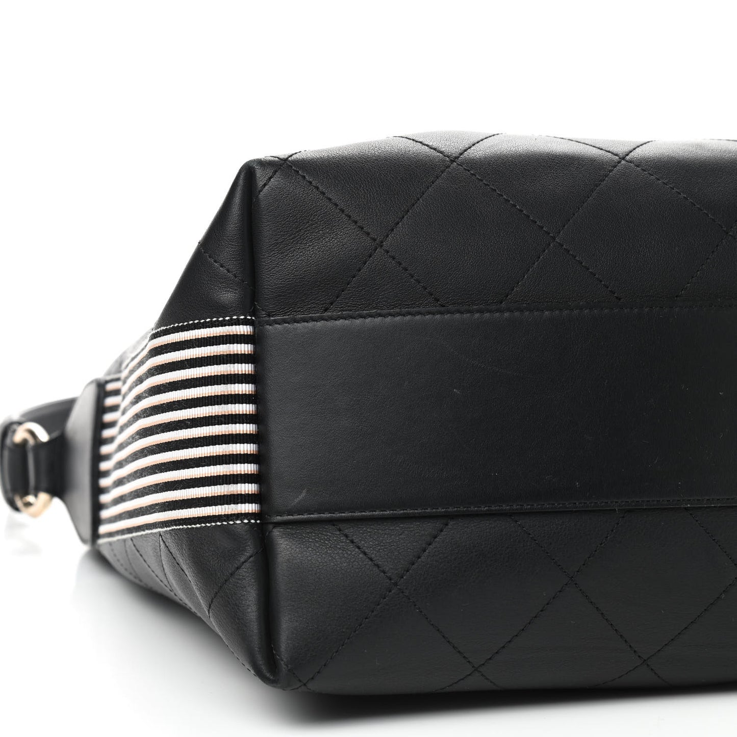 Calfskin Stitched Over & Over Hobo Black