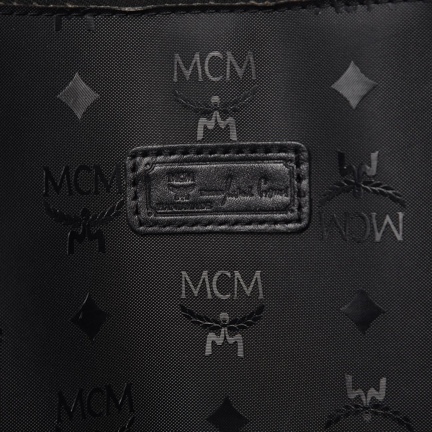 Monogram Coated Canvas Tote Bag Black