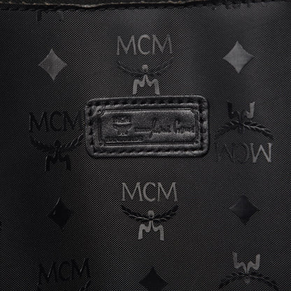 MCM Monogram Coated Canvas Tote Bag Black 6 of 7
