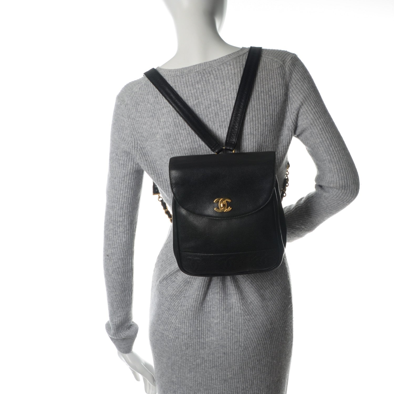 Chanel Caviar CC Backpack Black 2 of 7