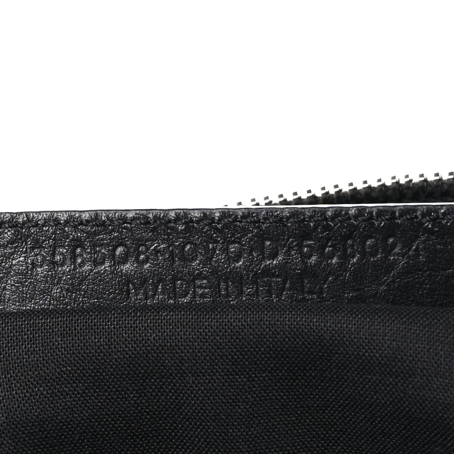 Calfskin Marble Print Document Case Black White
