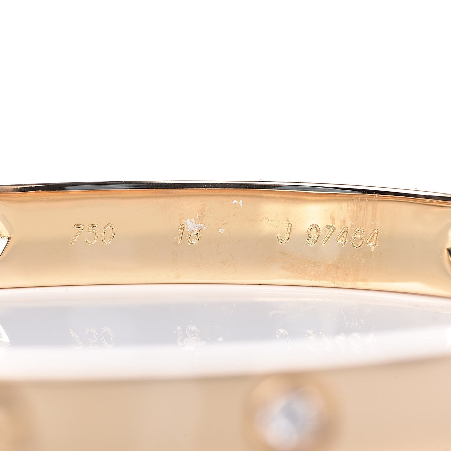 18K Yellow Gold 6 Diamond LOVE Bracelet 18