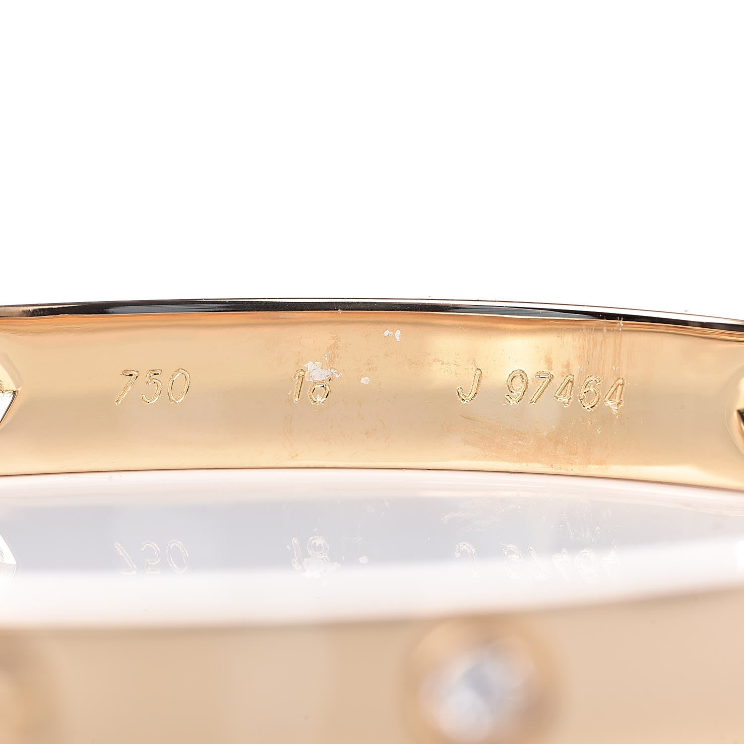 Cartier 18K Yellow Gold 6 Diamond LOVE Bracelet 18 5 of 9
