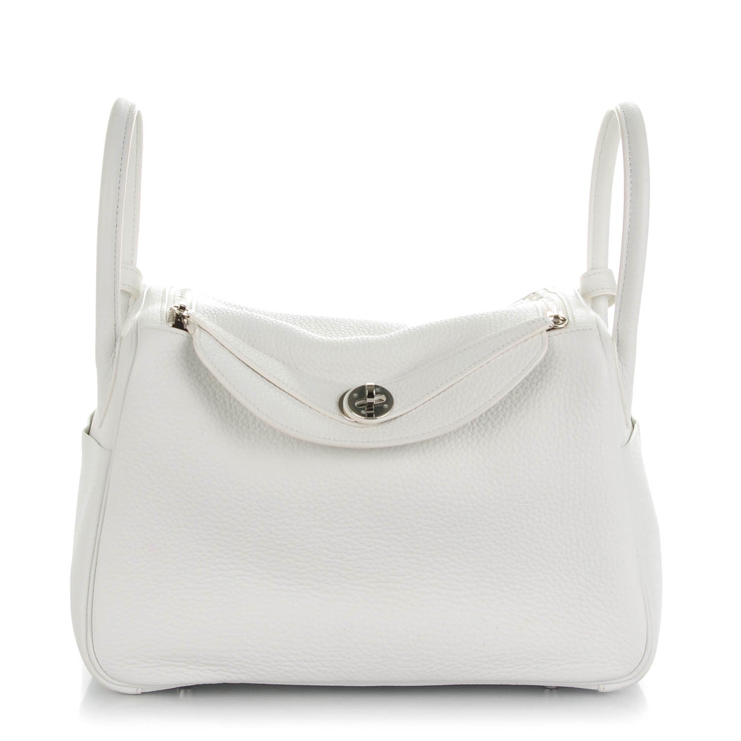 Hermes Taurillon Clemence Lindy 30 White 1 of 9