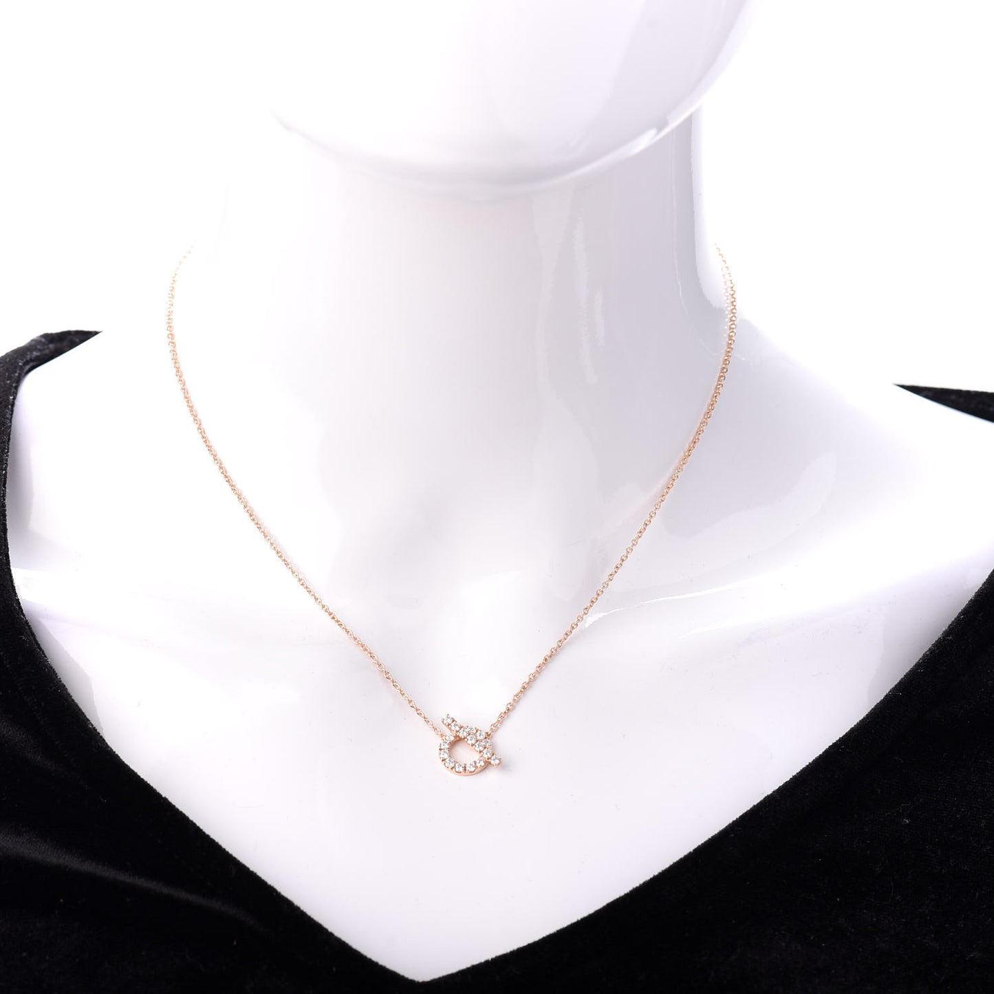 18K Rose Gold Diamond Finesse Pendant Necklace
