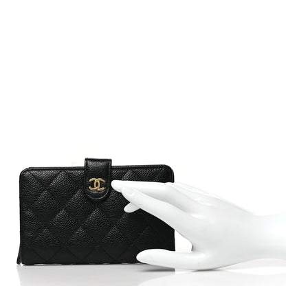 Chanel Caviar Quilted Zipped Pocket Wallet Black 2 of 11