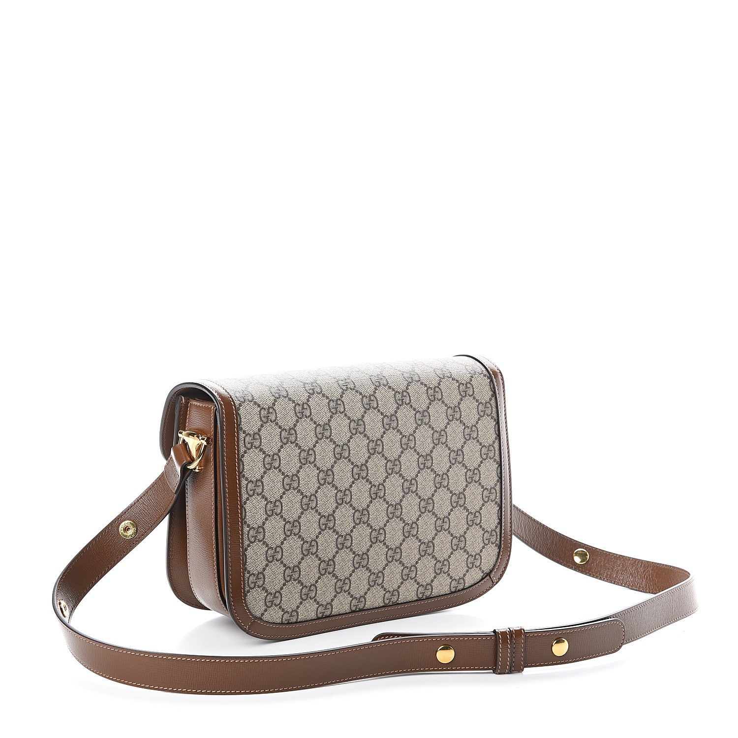 Gucci GG Supreme Monogram Horsebit 1955 Shoulder Bag Beige Brown Sugar 2 of 8
