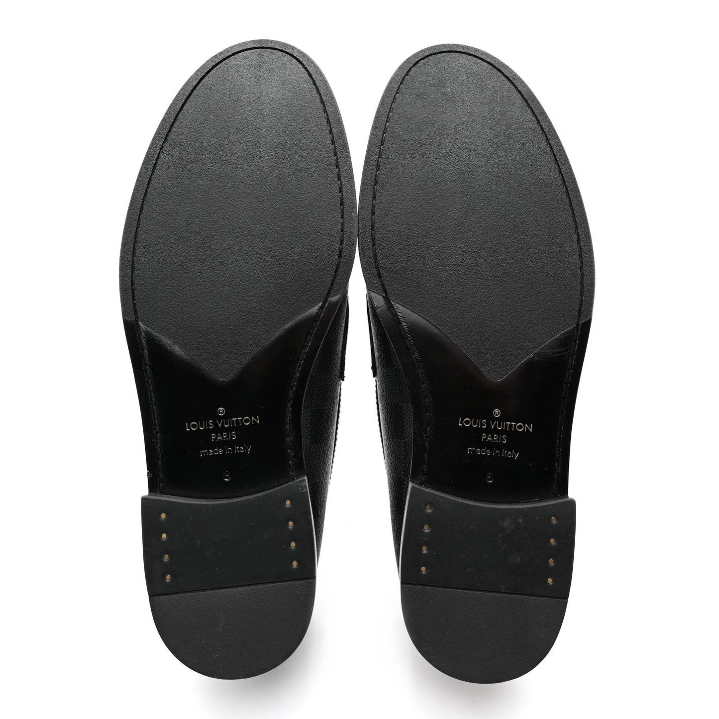 Damier Graphite Calfskin Mens Major Loafers 8