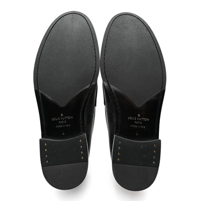 Louis Vuitton Damier Graphite Calfskin Mens Major Loafers 8 5 of 10
