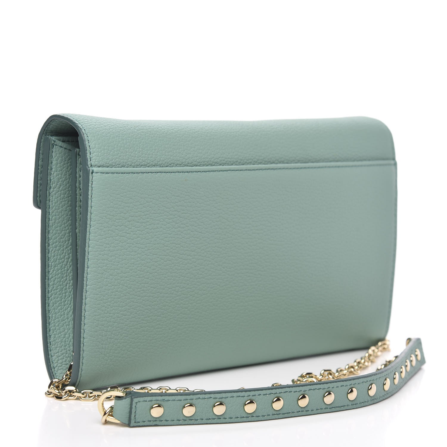 MCM Calfskin Studded Large Crossbody Wallet Mint 4 of 8