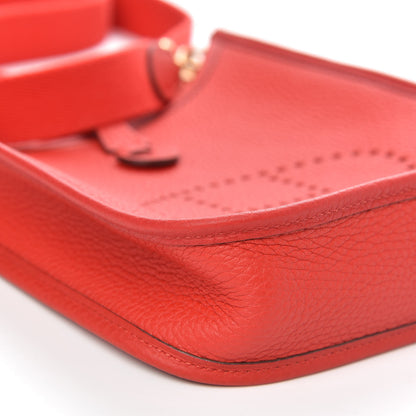 Hermes Taurillon Clemence Evelyne TPM Rouge De Coeur 8 of 10