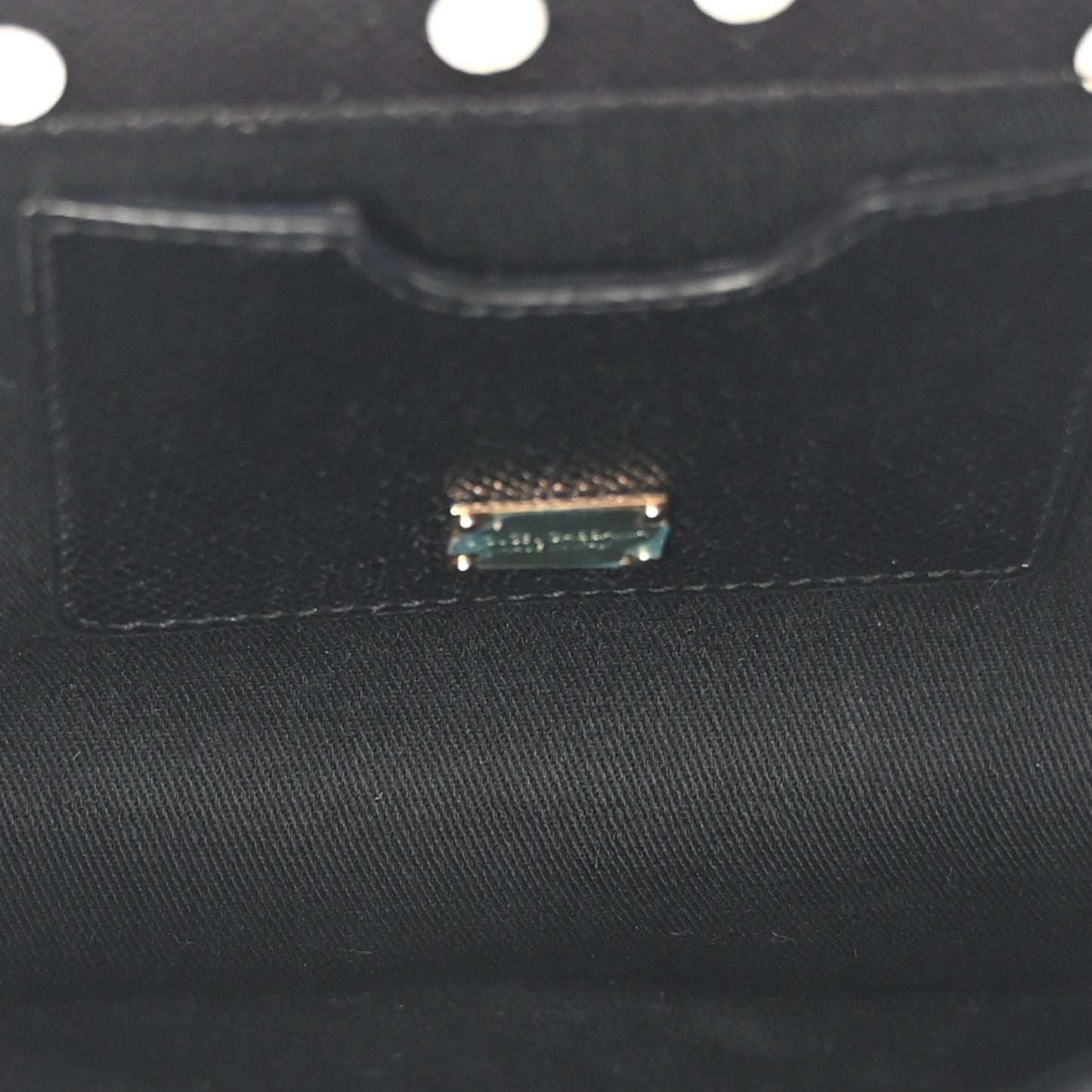 Dauphine Polka Dot Print Shoulder Bag Black