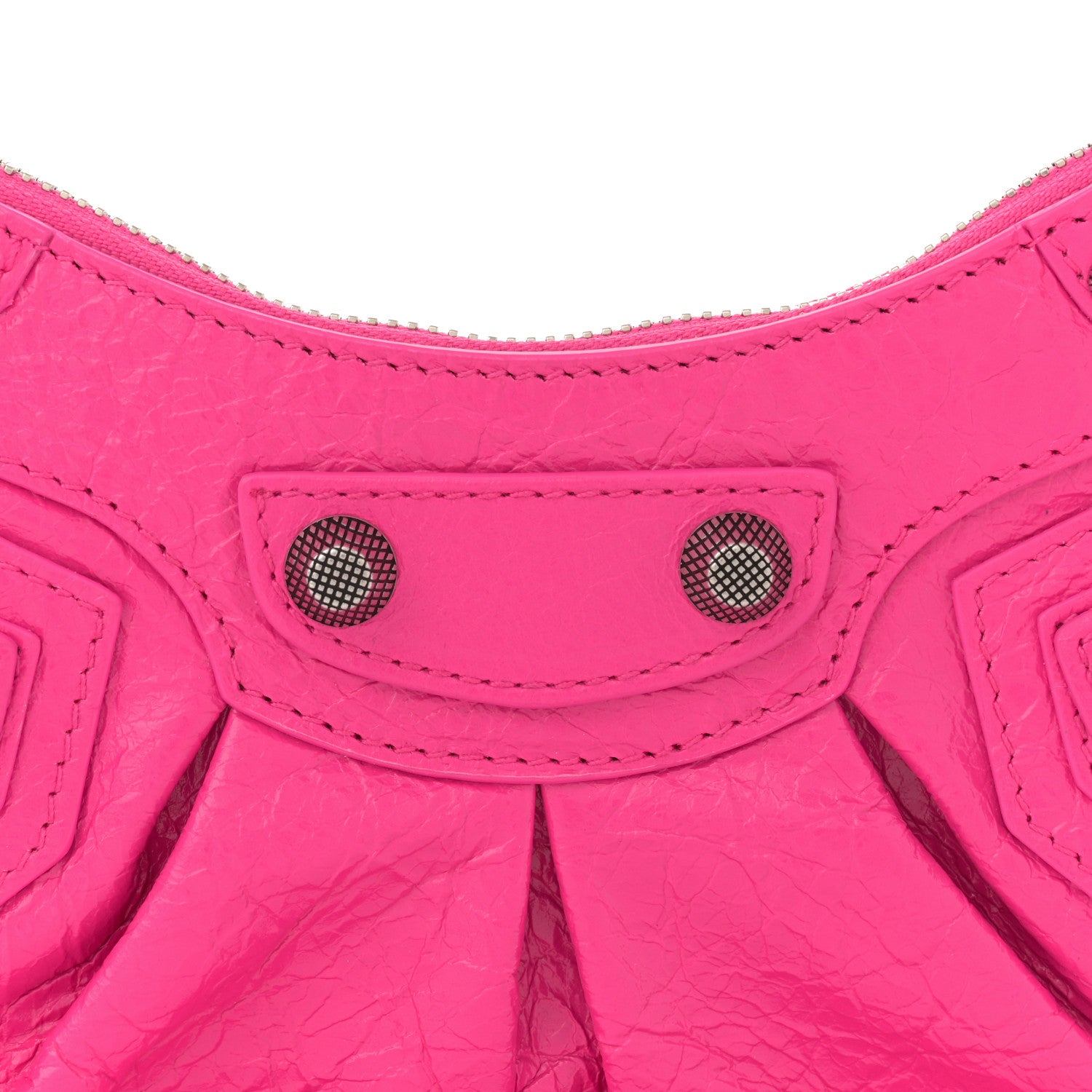 Balenciaga Agneau Arena Le Cagole Shoulder Bag XS Violet Fuxia 9 of 11