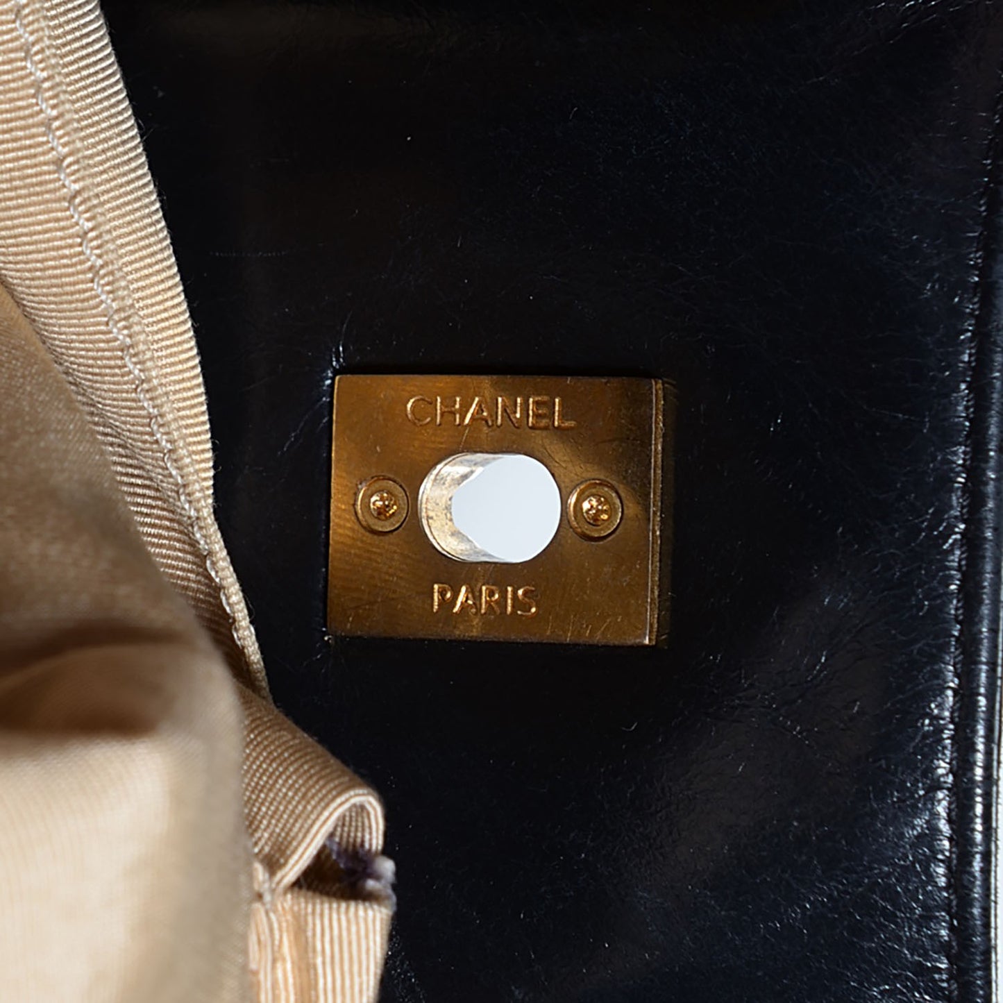 Calfskin In The Mix Shopping Tote Beige Black