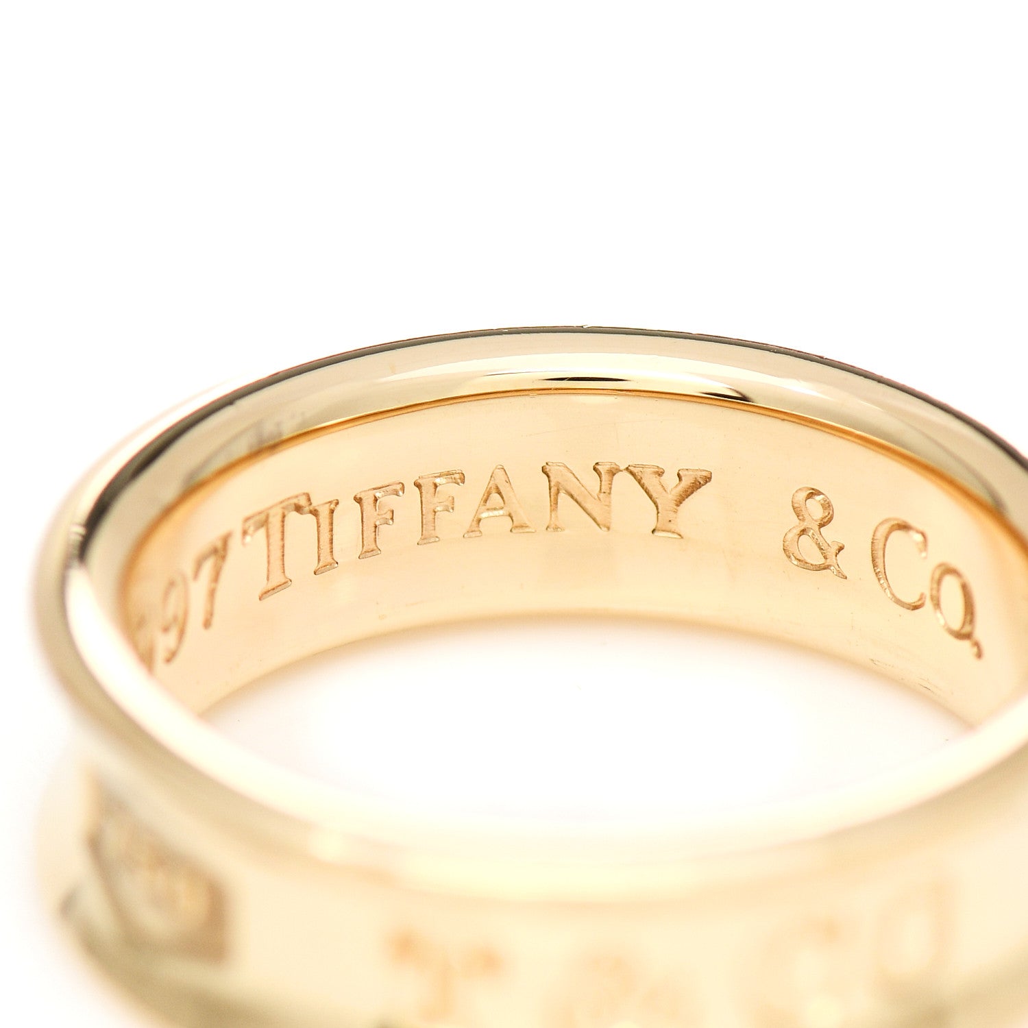 Tiffany 18K Yellow Gold 1837 Band Ring 52 6 5 of 7