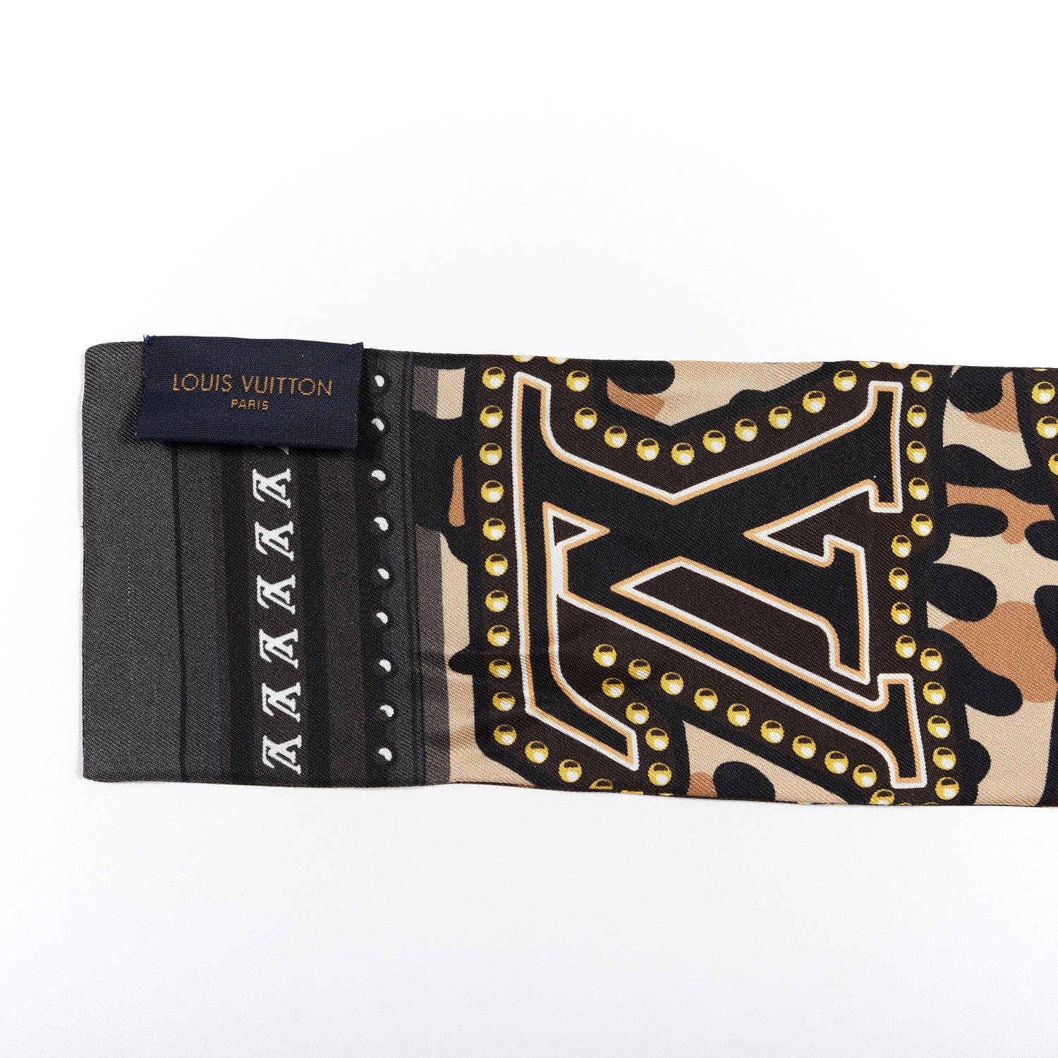 Louis Vuitton Silk Monogram LV World Bandeau Brown 3 of 4