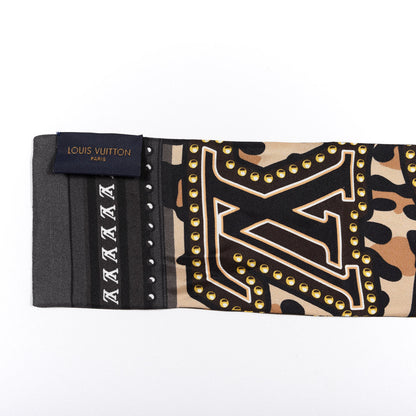 Louis Vuitton Silk Monogram LV World Bandeau Brown 3 of 4